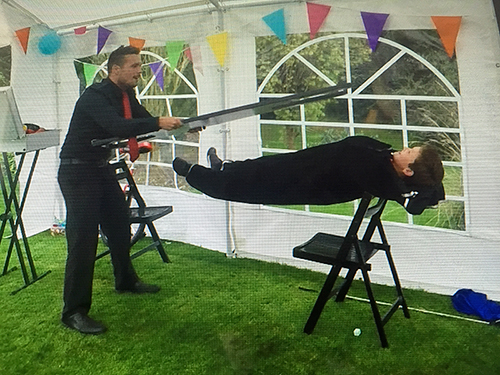 steve sausae performing a floating illusion